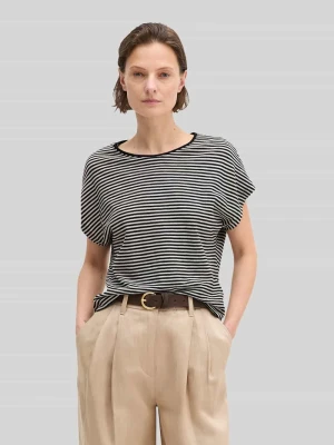 męski t-shirt o kroju regular fit z czystej bawełny Marc O'Polo Czarny