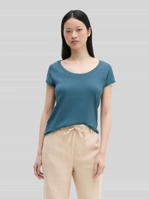 męski t-shirt o kroju regular fit z czystej bawełny Marc O'Polo Petrol