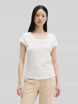 męski t-shirt o kroju regular fit z czystej bawełny Marc O'Polo Biały