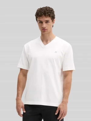 męski t-shirt o kroju regular fit z czystej bawełny Marc O'Polo Biały