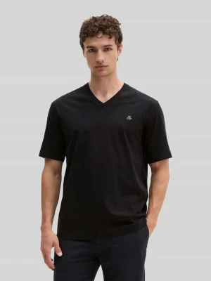 męski t-shirt o kroju regular fit z czystej bawełny Marc O'Polo Czarny