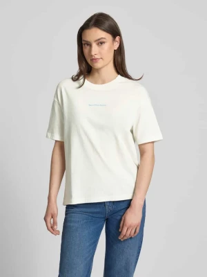 męski t-shirt o kroju regular fit z czystej bawełny Marc O'Polo Złamany biały