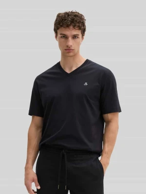 męski t-shirt o kroju regular fit z czystej bawełny Marc O'Polo Granatowy