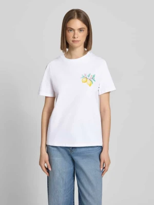 męski t-shirt o kroju regular fit z czystej bawełny model 'BRIANNA' Pieces Biały