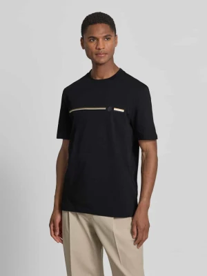męski t-shirt o kroju regular fit z czystej bawełny model 'C-TAUT 41' Boss Czarny