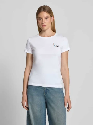 męski t-shirt o kroju regular fit z czystej bawełny model 'E_ELOVE_5' Boss Biały