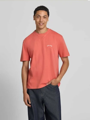męski t-shirt o kroju regular fit z czystej bawełny model 'John Tee' Pepe Jeans Czerwony