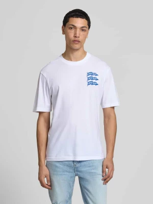 męski t-shirt o kroju regular fit z czystej bawełny model 'NALIEN' Hugo Biały