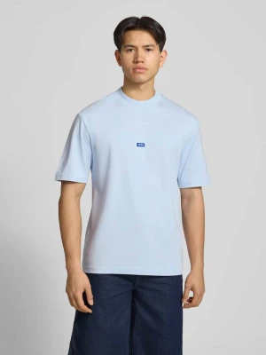 męski t-shirt o kroju regular fit z czystej bawełny model 'NIEROS' Hugo Blue
