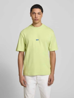 męski t-shirt o kroju regular fit z czystej bawełny model 'NIEROS' Hugo Blue