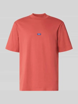 męski t-shirt o kroju regular fit z czystej bawełny model 'NIEROS' Hugo Jasnoczerwony