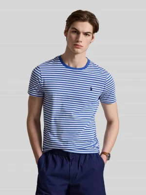 męski t-shirt o kroju regular fit z czystej bawełny Polo Ralph Lauren Jasnoniebieski