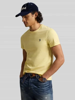 męski t-shirt o kroju regular fit z czystej bawełny Polo Ralph Lauren Jasnożółty
