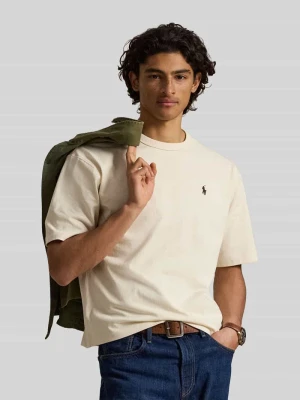 męski t-shirt o kroju regular fit z czystej bawełny Polo Ralph Lauren Beżowy