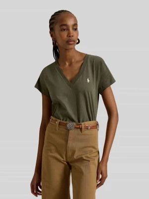 męski t-shirt o kroju regular fit z czystej bawełny Polo Ralph Lauren Oliwkowy