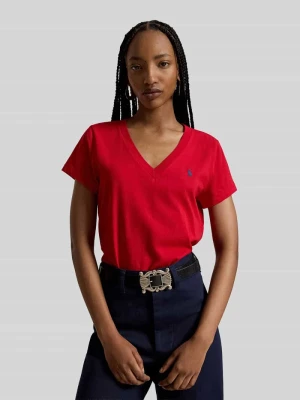 męski t-shirt o kroju regular fit z czystej bawełny Polo Ralph Lauren Czerwony