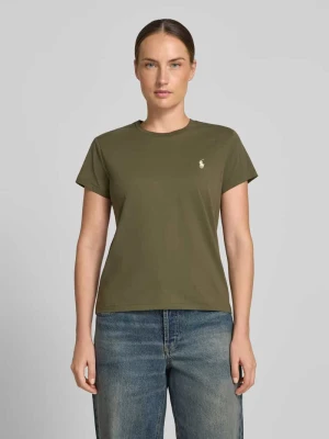 męski t-shirt o kroju regular fit z czystej bawełny Polo Ralph Lauren Oliwkowy