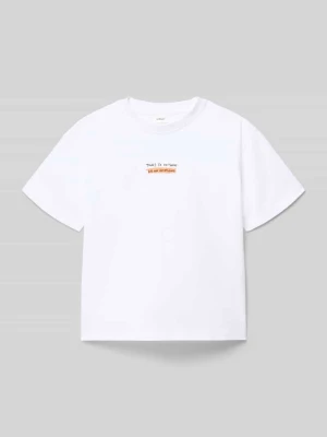męski t-shirt o kroju regular fit z czystej bawełny s.Oliver Biały