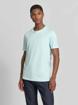 męski t-shirt o kroju regular fit z czystej bawełny s.Oliver Turkusowy