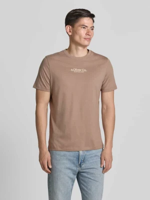 męski t-shirt o kroju regular fit z czystej bawełny s.Oliver