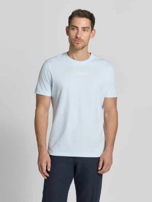 męski t-shirt o kroju regular fit z czystej bawełny s.Oliver Jasnoniebieski