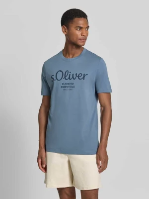 męski t-shirt o kroju regular fit z czystej bawełny s.Oliver RED LABEL