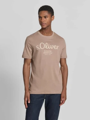 męski t-shirt o kroju regular fit z czystej bawełny s.Oliver