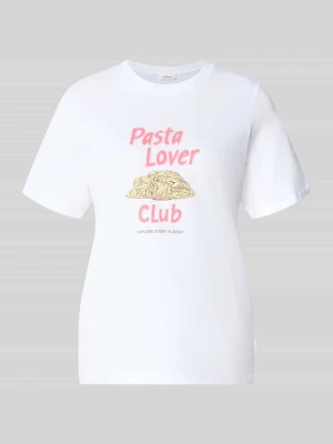 męski t-shirt o kroju regular fit z czystej bawełny s.Oliver Biały