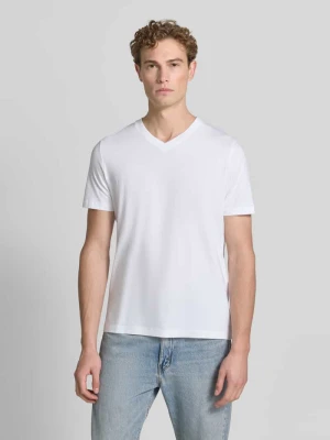 męski t-shirt o kroju regular fit z czystej bawełny s.Oliver Biały
