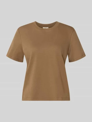 męski t-shirt o kroju regular fit z czystej bawełny s.Oliver Średniobrązowy