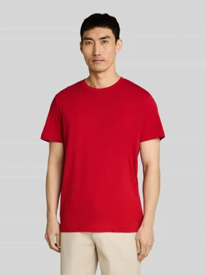 męski t-shirt o kroju regular fit z czystej bawełny Tom Tailor Czerwony
