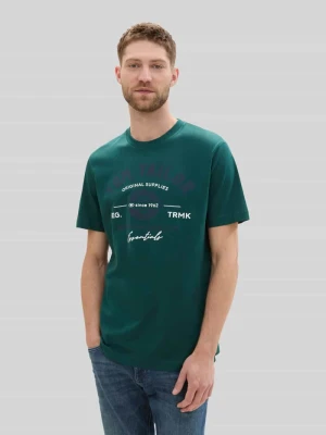 męski t-shirt o kroju regular fit z czystej bawełny Tom Tailor