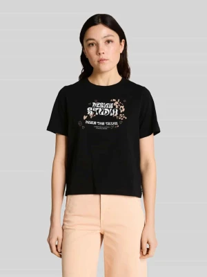 męski t-shirt o kroju regular fit z czystej bawełny Tom Tailor Denim