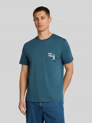 męski t-shirt o kroju regular fit z czystej bawełny Tom Tailor Denim