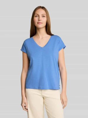 męski t-shirt o kroju regular fit z czystej bawełny Tom Tailor Niebieski