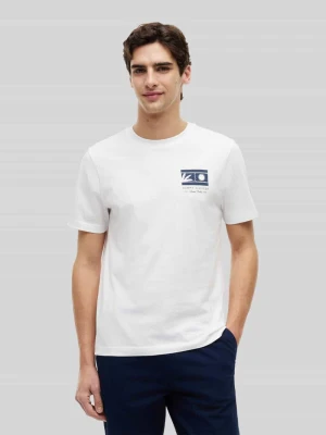 męski t-shirt o kroju regular fit z czystej bawełny Tommy Hilfiger Biały