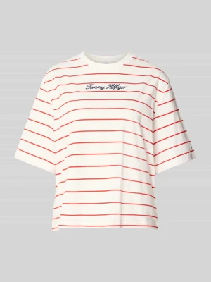 męski t-shirt o kroju regular fit z czystej bawełny Tommy Hilfiger Czerwony