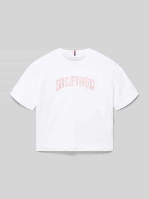 męski t-shirt o kroju regular fit z czystej bawełny Tommy Hilfiger Teens