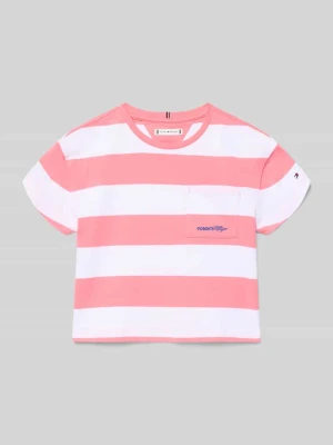 męski t-shirt o kroju regular fit z czystej bawełny Tommy Hilfiger Teens