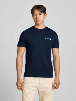 męski t-shirt o kroju regular fit z czystej bawełny Tommy Jeans Granatowy