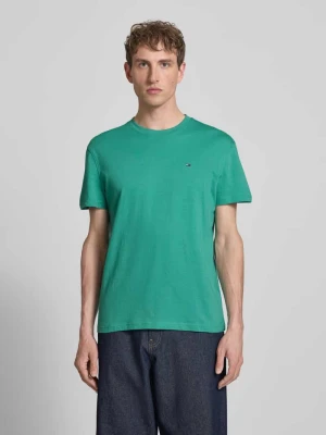 męski t-shirt o kroju regular fit z czystej bawełny Tommy Jeans Limonkowy