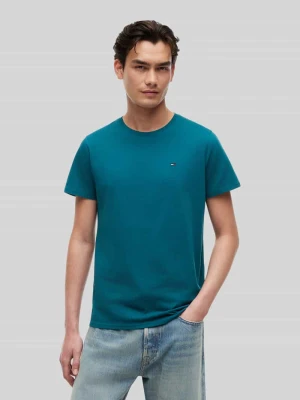 męski t-shirt o kroju regular fit z czystej bawełny Tommy Jeans Petrol