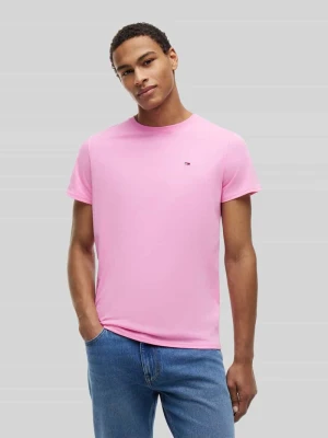 męski t-shirt o kroju regular fit z czystej bawełny Tommy Jeans Mocnoróżowy