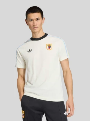 Zdjęcie produktu męski t-shirt o kroju regular fit z czystej bawełny z japońską aplikacją adidas Originals Złamany biały