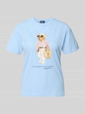 męski t-shirt o kroju regular fit z czystej bawełny z motywem BEAR Polo Ralph Lauren