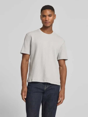 męski t-shirt o kroju regular fit z fakturą wafla model 'STRUCTURE' Boss