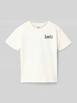 męski t-shirt o kroju regular fit z mieszanka bawełny model 'AQUATIC LOUNGE TEE' Levi’s® Kids
