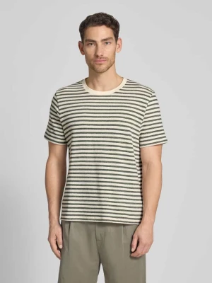 męski t-shirt o kroju regular fit z mieszanka bawełny model 'KEVIN' Selected Homme