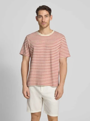 męski t-shirt o kroju regular fit z mieszanka bawełny model 'KEVIN' Selected Homme