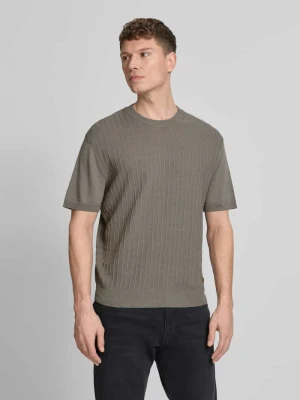 męski t-shirt o kroju regular fit z mieszanka lnu i bawełny model 'KAJORDINO' Boss Orange